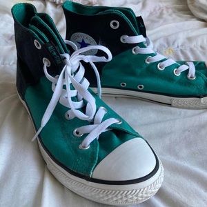 Green/Black Converse High Tops
